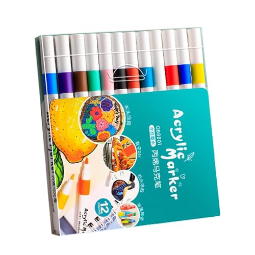 Nkmujil Permanent Marker Stifte | Farbige Marker Stifte | Permanent Marker Stifte | Wasserfeste Multi-Marker Stifte, Schnelltrocknende Marker Stifte für Stein, Holz, Leinwand Nkmujil Permanent Marker Stifte | Farbige Marker Stifte | Permanent Marker Stifte | Wasserfeste Multi-Marker Stifte, Schnelltrocknende Marker Stifte für Stein, Holz, Leinwand von Nkmujil
