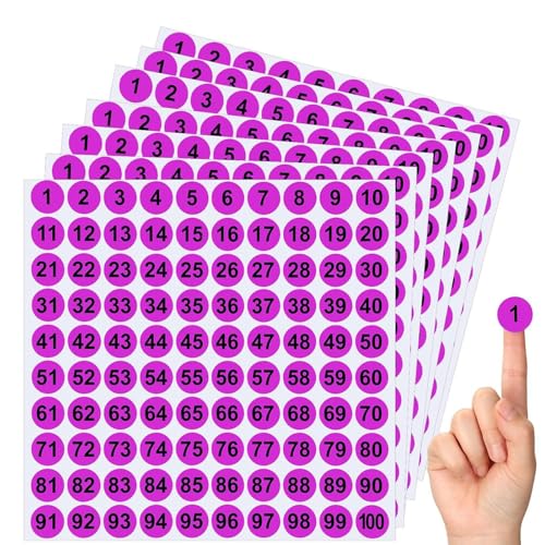 Numbered Stickers, 7X Inventory Number Sticker Labels, 1 Inch Round Adhesive Decals 1 to 100, Ideal for Indoor Outdoor Use, Locker Storage Toolbox Organization, 10.24x10.24x0.39in Numbered Stickers, 7X Inventory Number Sticker Labels, 1 Inch Round Adhesive Decals 1 to 100, Ideal for Indoor Outdoor Use, Locker Storage Toolbox Organization, 10.24x10.24x0.39in von Nkmujil