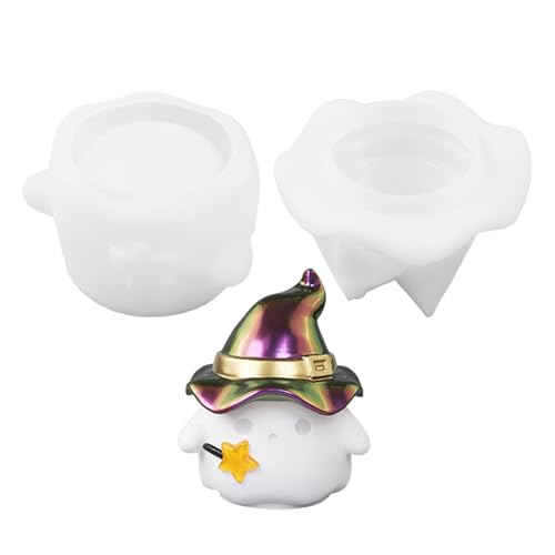 Silikonformen aus Kunstharz, große Silikonform, Epoxidharz-Formen mit Halloween-Geisterkerze für Kerzengefäß, Sukkulenten, Blumentopf, Stifthalter, Glas von Nkmujil