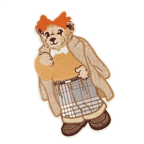 Stickerei-Aufnäher für Kleidung, Rucksack-Bär-Applikationen, Cartoon-Bär-Ornament-Patches, Nähapplikation, Reparatur an Kleidung, Hut, Tasche, D I Y, dekoratives Zubehör von Nkmujil