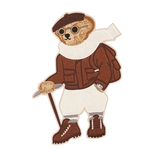 Stickerei-Aufnäher für Kleidung, Rucksack-Bär-Applikationen, Cartoon-Bär-Ornament-Patches, Nähapplikation, Reparatur an Kleidung, Hut, Tasche, D I Y, dekoratives Zubehör von Nkmujil