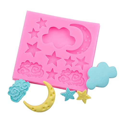 3D Stern Mond Wolken geformt Silikon Fondant Form Kuchenformen für handgefertigte Eiswürfel Kerze Schokolade Seife Süßigkeiten Herstellung 3D Stern Mond Wolken geformt Silikon Fondant Form Kuchenformen für handgefertigte Eiswürfel Kerze Schokolade Seife Süßigkeiten Herstellung von Nlmayt