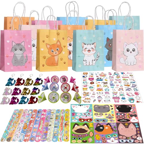 NlsqEU 96Pcs Katzen Party Mitgebsel Deko Geburtstag Geschenktüten Kreisel Schlüsselanhänger Schnapparmband DIY Aufkleber Tattoos Themen Geburtstagsfeier Zubehör NlsqEU 96Pcs Katzen Party Mitgebsel Deko Geburtstag Geschenktüten Kreisel Schlüsselanhänger Schnapparmband DIY Aufkleber Tattoos Themen Geburtstagsfeier Zubehör von NlsqEU