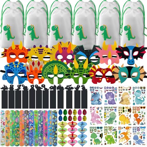 NlsqEU Dino Party Mitgebsel Kindergeburtstag, Dinosaurier Kordelzug Beutel, Dinosaurier Egg Toy, Masken, Aufkleber, Lesezeichen, Schnapparmband, Kreisel, Dino Geburtstag Deko NlsqEU Dino Party Mitgebsel Kindergeburtstag, Dinosaurier Kordelzug Beutel, Dinosaurier Egg Toy, Masken, Aufkleber, Lesezeichen, Schnapparmband, Kreisel, Dino Geburtstag Deko von NlsqEU