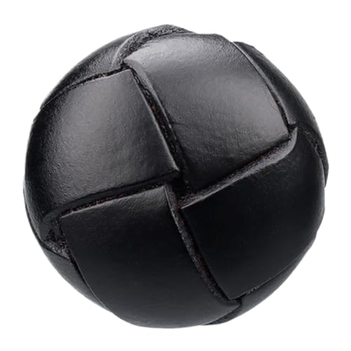 1 x gewebter Lederknopf für Mäntel und Jacken für Herren und Damen, 15 mm-30 mm (schwarz, 15 mm-1 Stück) von Nnjdtuj