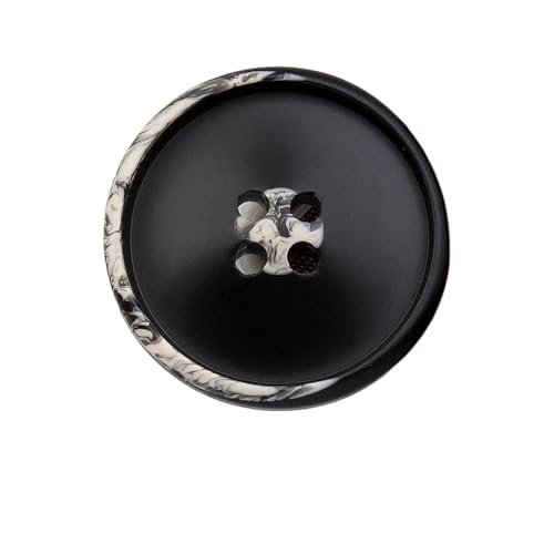 10 runde große Knöpfe, 15 mm - 30 mm (Nr. 12 schwarz, 20 mm, 10 Stück) von Nnjdtuj