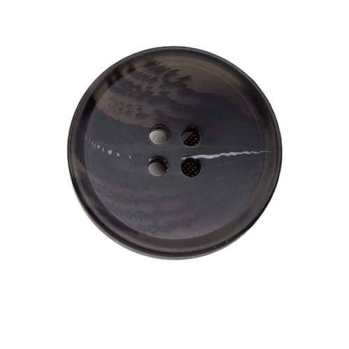 10 runde große Knöpfe, 15 mm - 30 mm (Nr. 9, Schwarz, 28 mm, 10 Stück) von Nnjdtuj