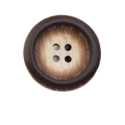 10 runde große Knöpfe 15 mm - 30 mm (Nr. 8 Dunkelbraun, 30 mm, 10 Stück) von Nnjdtuj