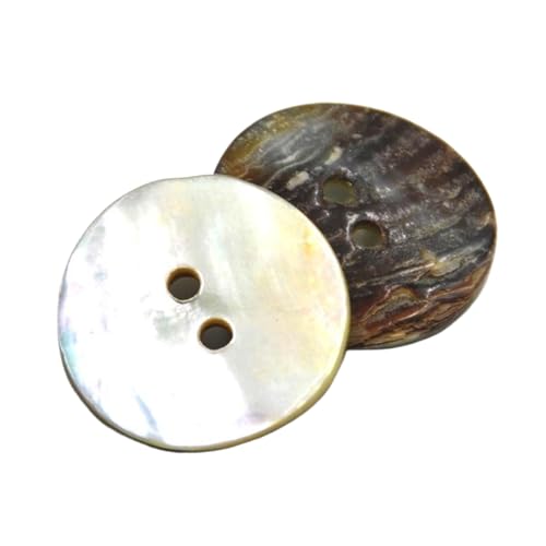 5 runde bunte Muschelknöpfe, 10 mm - 20 mm (weiß, 18 mm, 5 Stück) von Nnjdtuj