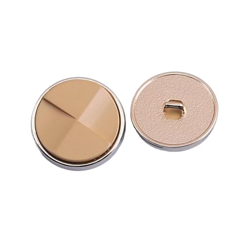 6 Metallknöpfe, 18 mm bis 25 mm (Kaffee, 18 mm, 6 Stück) von Nnjdtuj