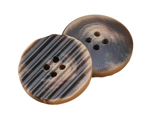 6 runde Harzknöpfe, 15 mm bis 30 mm (Kaffee, 20 mm, 6 Stück) von Nnjdtuj