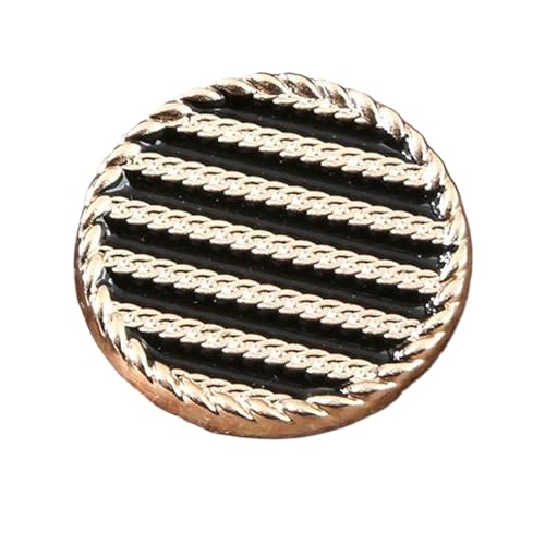 6 runde Knöpfe von 15 mm bis 25 mm (Schwarzgold, 22 mm, 6 Stück) von Nnjdtuj