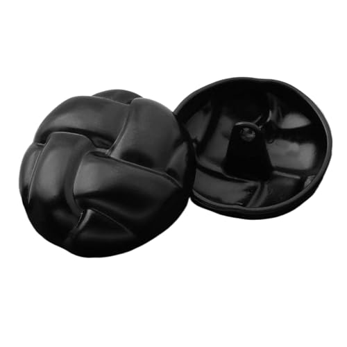 6 runde Metallknöpfe, 15 mm bis 25 mm (Nr. 12 Schwarz, 15 mm, 6 Stück) von Nnjdtuj
