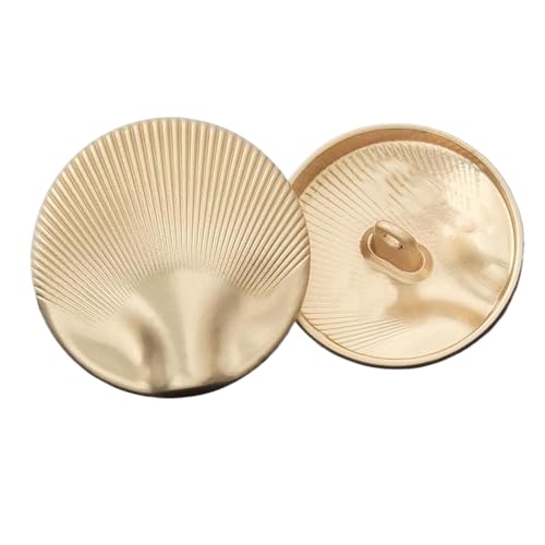 6 runde Metallknöpfe 15 mm bis 25 mm (Nr. 15 Misty Gold, 15 mm, 6 Stück) von Nnjdtuj