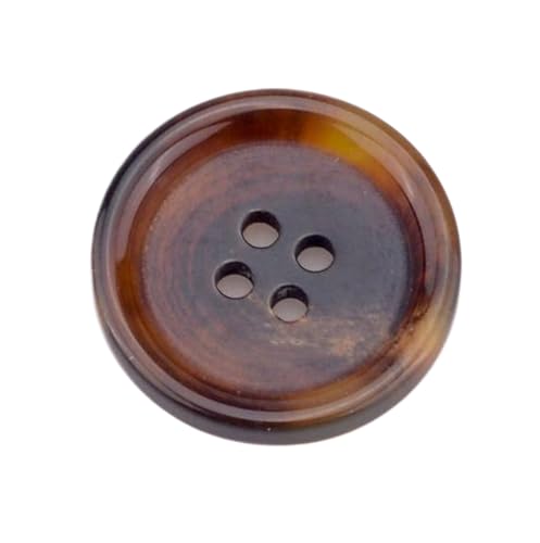 6 schwarze, runde Harzknöpfe, 15 mm - 30 mm (Nr. 9 Dunkelbraun, 30 mm, 6 Stück) von Nnjdtuj