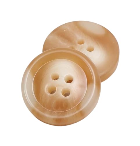 Dekorative Knöpfe, 15 mm bis 30 mm (1 # Beige, 25 mm, 10 Stück), 10 Stück von Nnjdtuj