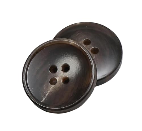 Dekorative Knöpfe, 15 mm bis 30 mm (Nr. 7 Dunkelbraun, 20 mm, 10 Stück), 10 Stück von Nnjdtuj