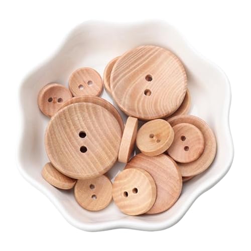Holzknöpfe für Damenpullover und Mäntel, 11 mm - 25 mm (Kaffee, 20 mm - 10 Stück), 10 Stück von Nnjdtuj