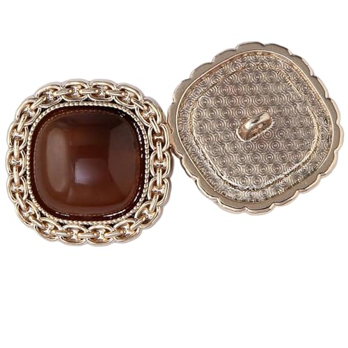 Katzenaugen-Knöpfe, Metallperlen, 15 mm - 28 mm (Nr. 16 Dunkelbraun, 20 mm, 6 Stück) von Nnjdtuj