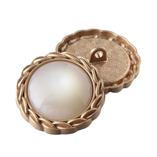 Katzenaugen-Knöpfe aus Metall, 15 mm - 28 mm (1# Weiß, 15 mm, 6 Stück), 6 Stück von Nnjdtuj
