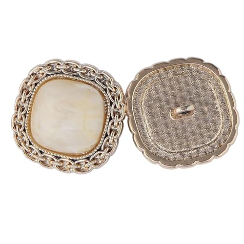 Katzenaugen-Knöpfe aus Metall, 15 mm - 28 mm (Nr. 15 Beige, 20 mm, 6 Stück), 6 Stück von Nnjdtuj