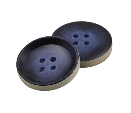 Knöpfe aus Kunstharz, 4 Löcher, rund, schwarz, 15 mm bis 30 mm (hellblau, 20 mm, 6 Stück) von Nnjdtuj