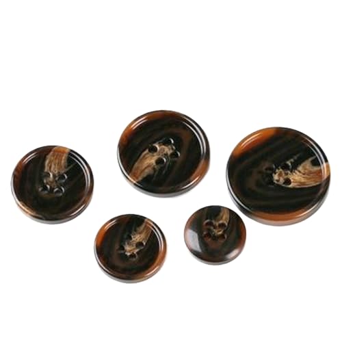 Kunstharzknöpfe, 15 mm bis 25 mm, Sortiment (braune Blume, 20 mm, 2 Stück) von Nnjdtuj