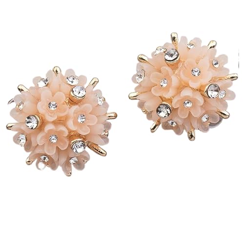 Metallfarbene Kristallknöpfe, 21 mm (hellorange, 21 mm, 5 Stück) von Nnjdtuj