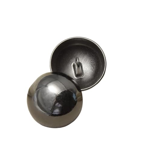 Metallknöpfe, 10 mm bis 30 mm, 6 Stück, Nr. 7 Gun Black, 28 mm, 6 Stück Metallknöpfe, 10 mm bis 30 mm, 6 Stück, Nr. 7 Gun Black, 28 mm, 6 Stück von Nnjdtuj