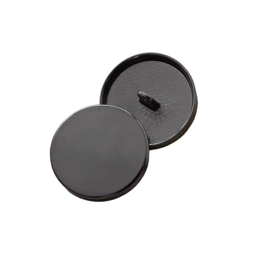 Metallknöpfe, 10 mm bis 30 mm (Nr. 2 Gun Black, 10 mm, 6 Stück) von Nnjdtuj