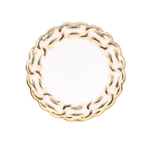 Metallknöpfe, 13 mm bis 25 mm, Sortiment (Gold und Weiß, 15 mm, 6 Stück) von Nnjdtuj