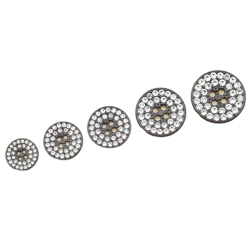 Metallknöpfe, 15 mm bis 25 mm (Gun Black, 23 mm, 6 Stück) von Nnjdtuj