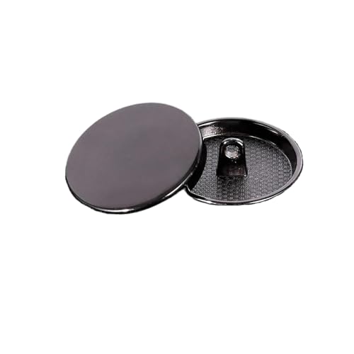 Metallknöpfe, 15 mm bis 25 mm (Nr. 13 Pistolenschwarz, 15 mm, 6 Stück) von Nnjdtuj