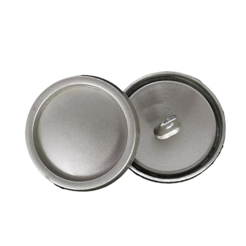 Metallknöpfe, 15 mm bis 25 mm (Nr. 2# Nebelsilber, 23 mm, 6 Stück), 6 Stück von Nnjdtuj
