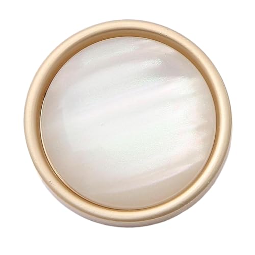 Metallknöpfe, 15 mm bis 28 mm (Perlweiß, 20 mm, 6 Stück) von Nnjdtuj
