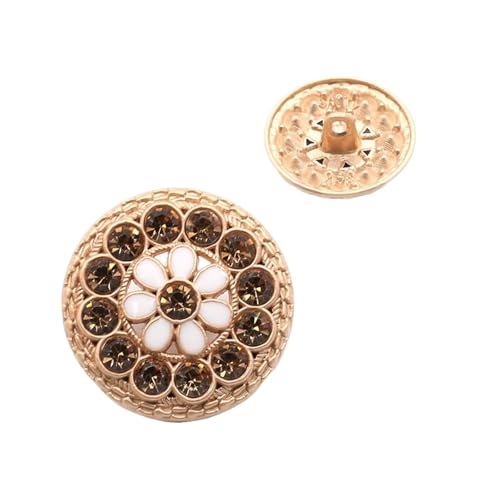 Metallknöpfe, 15 mm bis 30 mm (14 # Weißgold, 23 mm, 5 Stück) von Nnjdtuj