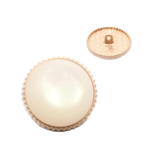 Metallknöpfe, 15 mm bis 30 mm (2# Beige, 25 mm, 5 Stück) von Nnjdtuj