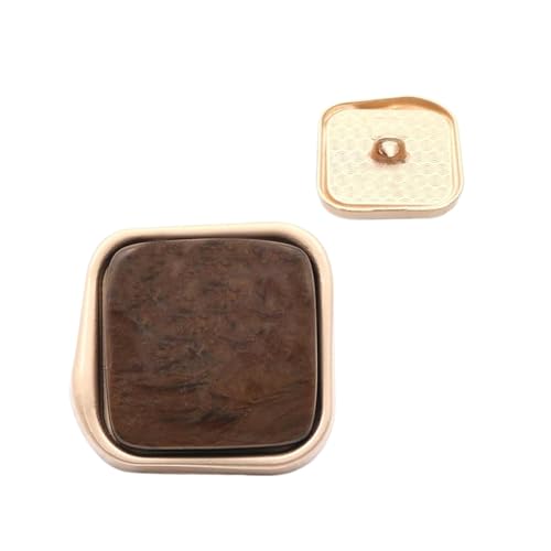 Metallknöpfe, 15 mm bis 30 mm (Nr. 11 Dunkelbraun, 30 mm, 5 Stück) von Nnjdtuj