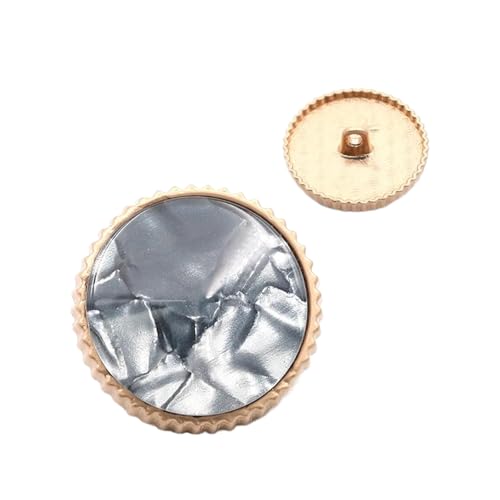 Metallknöpfe, 15 mm bis 30 mm (Nr. 3 Silber, 23 mm, 5 Stück), 5 Stück von Nnjdtuj