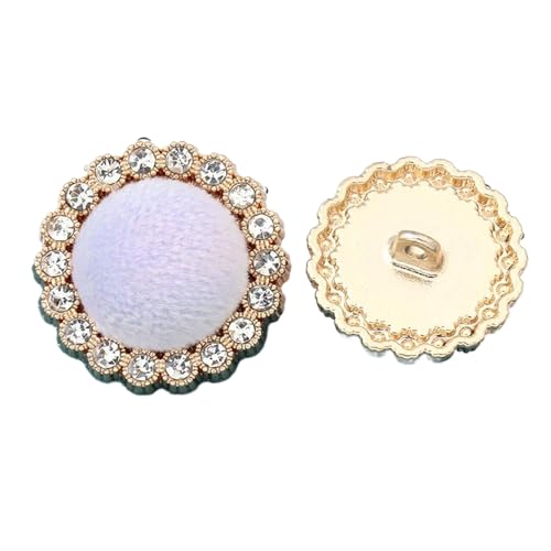 Metallknöpfe, 18 mm, 21 mm, 25 mm (Hellviolett, 21 mm, 5 Stück) von Nnjdtuj