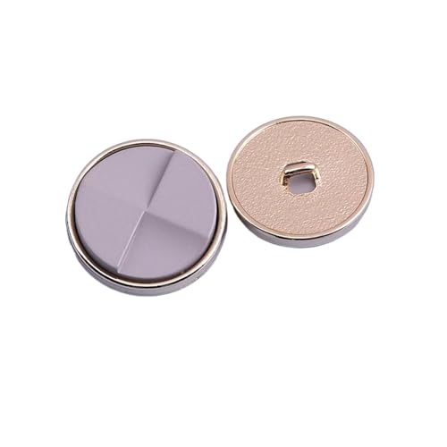 Metallknöpfe, 18 mm bis 25 mm, Grau, 21 mm, 6 Stück, 6 Stück Metallknöpfe, 18 mm bis 25 mm, Grau, 21 mm, 6 Stück, 6 Stück von Nnjdtuj