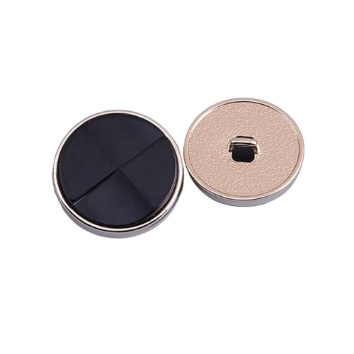 Metallknöpfe, 18 mm bis 25 mm, Schwarz, 21 mm, 6 Stück, 6 Stück Metallknöpfe, 18 mm bis 25 mm, Schwarz, 21 mm, 6 Stück, 6 Stück von Nnjdtuj