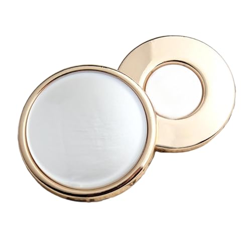 Metallknöpfe, 18 mm bis 28 mm, Weiß, 28 mm, 5 Stück, 5 Stück Metallknöpfe, 18 mm bis 28 mm, Weiß, 28 mm, 5 Stück, 5 Stück von Nnjdtuj
