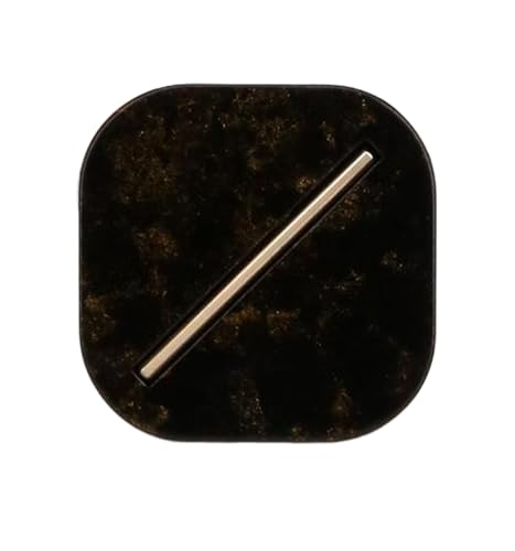 Metallknöpfe, quadratisch, 19 mm, 21 mm, 25 mm (Schwarzgold-Pulver, 19 mm, 6 Stück) von Nnjdtuj