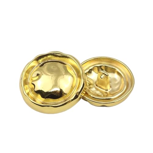 Metallknöpfe, unregelmäßig, 15 mm - 25 mm (Gold, 15 mm, 6 Stück), 6 Stück von Nnjdtuj