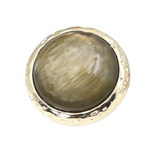 Metallknöpfe mit Perlenschaft, 18 mm, 22 mm, 25 mm, Grün, 6 Stück von Nnjdtuj