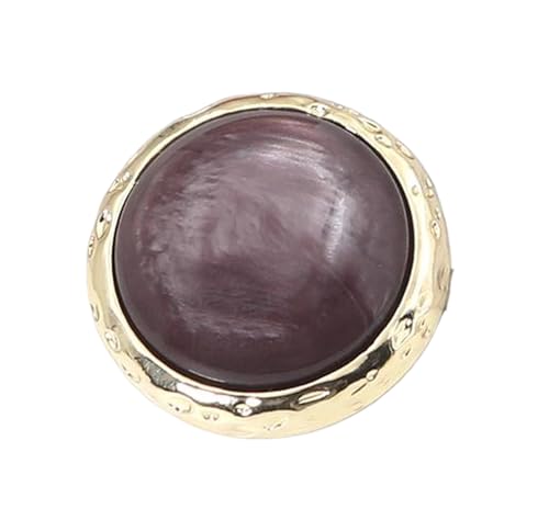 Metallknöpfe mit Perlenschaft, 18 mm, 22 mm, 25 mm (lila, 18 mm, 6 Stück) von Nnjdtuj