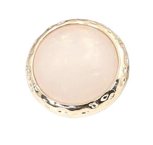 Metallknöpfe mit Perlenschaft, 18 mm, 22 mm, 25 mm (weiß, 18 mm, 6 Stück) von Nnjdtuj