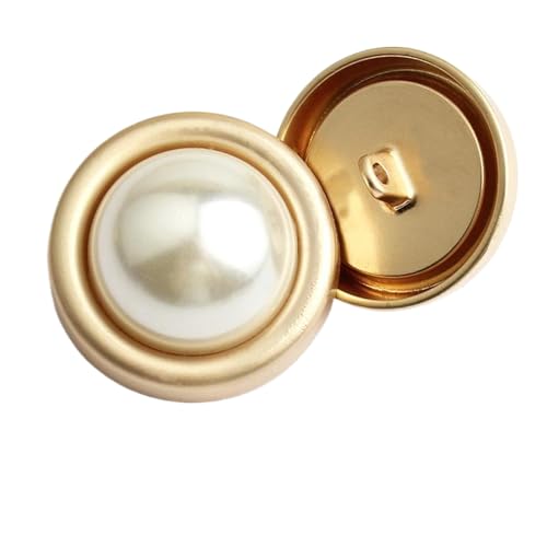 Metallperlenknöpfe, 15 mm bis 28 mm (15# Gold, 15 mm, 6 Stück), 6 Stück von Nnjdtuj