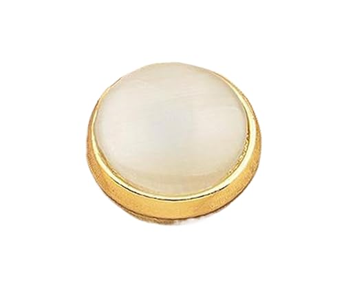 Perlenknöpfe ohne Nähen, 14 mm, 16,5 mm (8# Weiß, 14 mm, 2 Stück), 2 Stück von Nnjdtuj